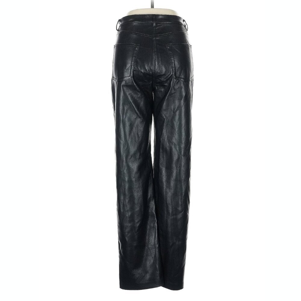 Aritzia Wilfred The Melina Vegan Leather Pants in Black Sz 8, 34" inseam - Picture 3 of 9